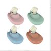 Amazon new silicone baby bath toy astronaut flying saucer cartoon water play toddler bath toy