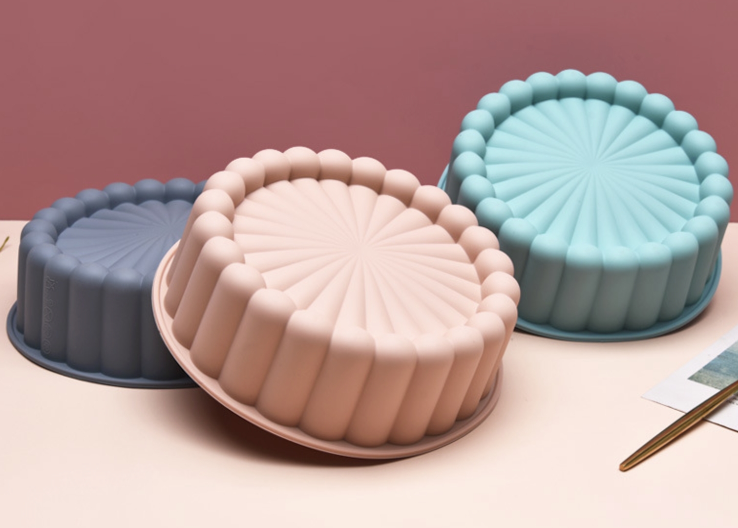 Silicone Pleated Round Cake Mold