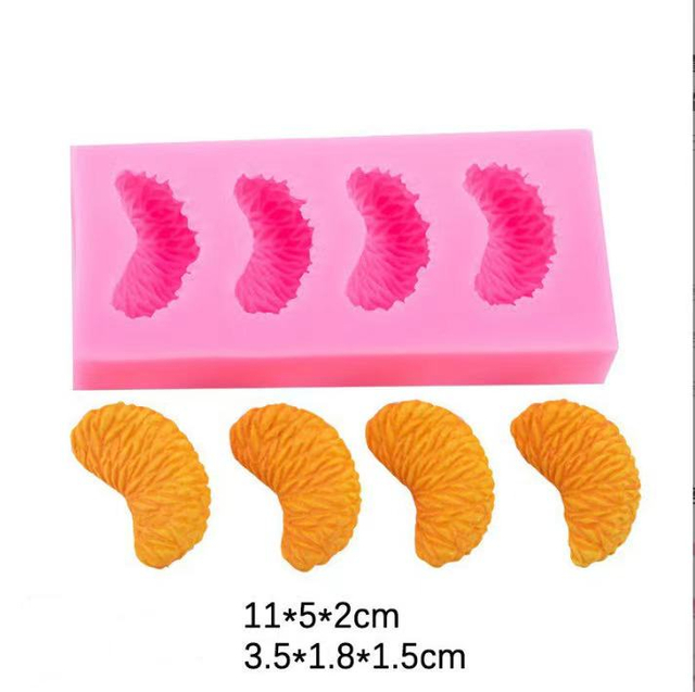 Simulation Fruit Silicone Mold Set Strawberry, Orange, Blueberry, Raspberry Fondant Chocolate Cake Decoration DIY Mold