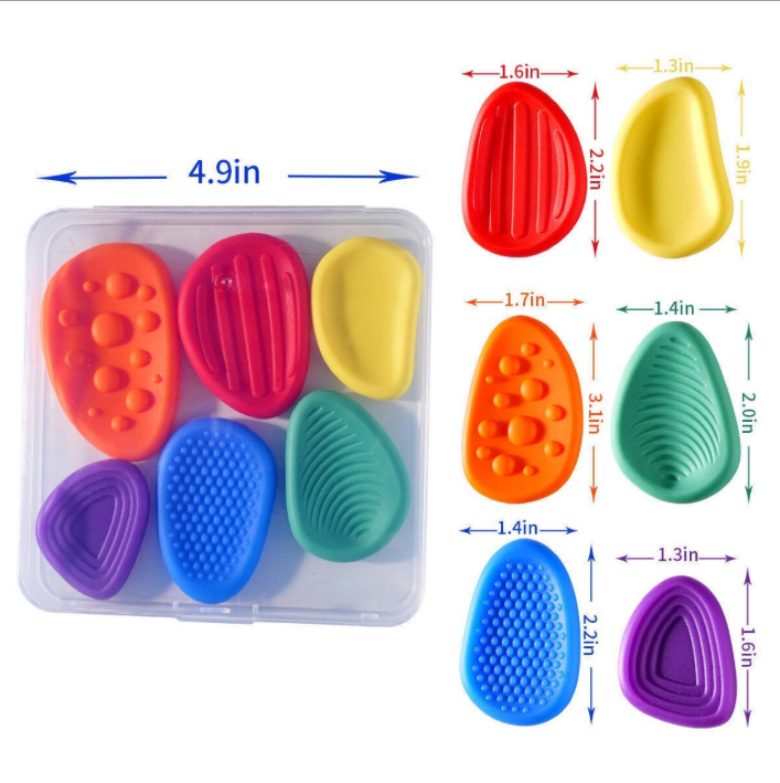 Cross-border New Fidget Toys Children's Stress-Relief Silicone Sensory Stone Soft Texture Stress-Relief Toy