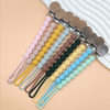 Amazon New Integrated Food-Grade Silicone Pacifier Chain Baby Soothing Anti-Drop Anti-Loss Teether Chain Wholesale