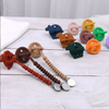 Amazon New Integrated Food-Grade Silicone Pacifier Chain Baby Soothing Anti-Drop Anti-Loss Teether Chain Wholesale