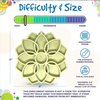 Lotus Mandala Enrichment Feeding Mat - Premium TPE Slow Feeder Dog Lick Mat, Anxiety Relief TPE Feeding Tray, Mandala Pattern Slow Feeding Mat for Dogs, 8-Inch Lotus Design Dog Lick Mat, Floral Patter
