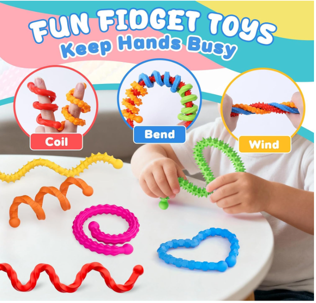 8-piece set of stress relief finger sticks sensory toys, autism/ADHD toys for relieving stress and anxiety, small party toys, children's sensory finger sticks, quiet finger sticks for kids