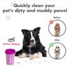 Medium Dog Paw Cleaner, Portable Pet Mud Paw Cleaning Cup, Quickly Cleans 1.5-2.5 Inch Wide Dog Paws, Soft Silicone Bristles Gently Clean Pet Paws, Portable Silicone Pet Paw Cleaning Cup