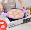 Kitchen Creative Silicone DIY Seven-Hole Pancake Egg Maker Cake Shaping Mold Non-Stick Baking Tool