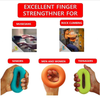 Silicone Hand Grip Training Ring, Silicone Finger Exerciser, 30-50 lb Silicone Grip Trainer, Adjustable Resistance Silicone Hand Grip Ring, Rock Climbing and Rehabilitation Finger Trainer, Multi-Purpo