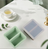 Cross-border double-compartment fresh-keeping box with lid, microwaveable and freezer-safe, food-grade silicone baby food box and lunch box