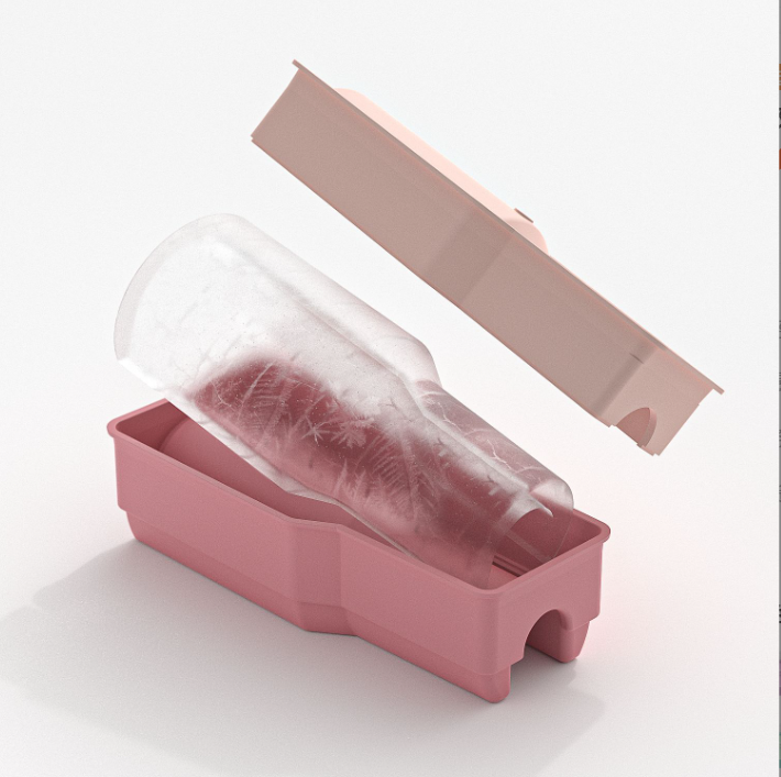 Cross-border hot-selling ice cube tray, ice cube mold, creative easy demolding silicone ice tray wholesale