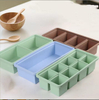 Large-capacity silicone soup container with lid, multi-compartment ice cube mold, ice tray, baby food storage box, silicone freezer portioning box