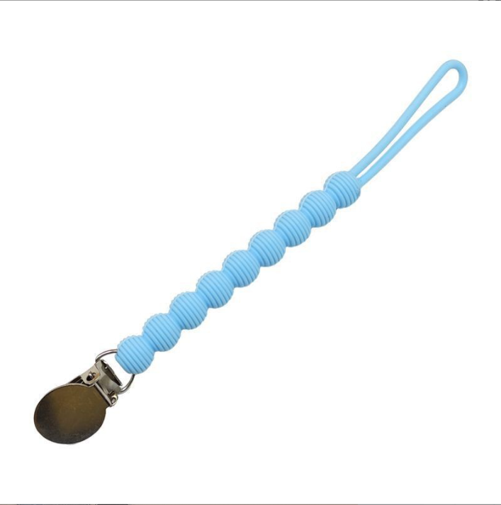 Amazon New Integrated Food-Grade Silicone Pacifier Chain Baby Soothing Anti-Drop Anti-Loss Teether Chain Wholesale