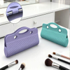Cross-border new silicone cosmetic bag handheld coin purse waterproof and dustproof travel makeup tool brush storage bag