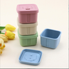 Silicone square baby food container, freezer storage box with lid, ice cube mold box, snack box, children's microwave baby food container
