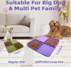 2-Pack Large Dog Lick Mat with Suction Cup 11.81 Inches - Slow Feeder Pet Mat, Relieves Anxiety, for Bathing And Grooming, Purple/Gray