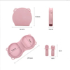 New baby silicone foldable plate bowl children's dinner plate with fork and spoon, outdoor travel children's silicone lunch box