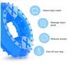 Dog Cooling Teething Toy, Freezeable Chew Ring for Puppies, Interactive Dog Toy with Treat Dispenser, Dental Care Chew Toy for Teething Puppies & Aggressive Chewers