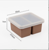 Cross-border double-compartment fresh-keeping box with lid, microwaveable and freezer-safe, food-grade silicone baby food box and lunch box
