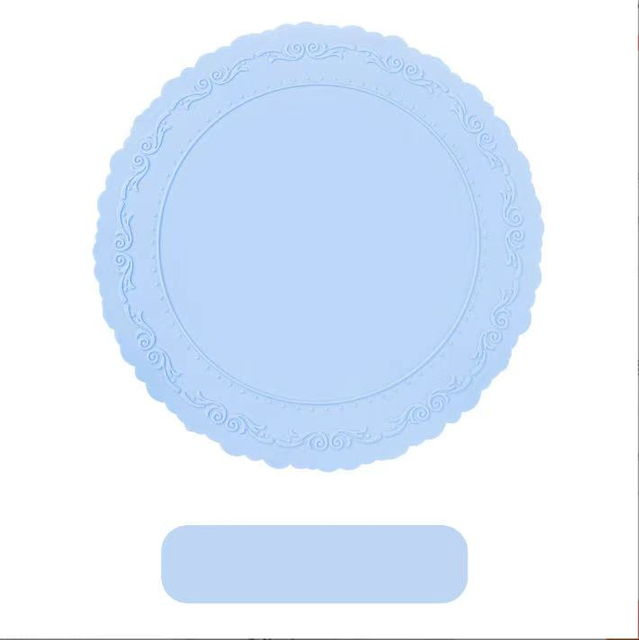 Large silicone placemat European retro embossed dining table non-slip mat household drainage coaster heat insulation mat in stock