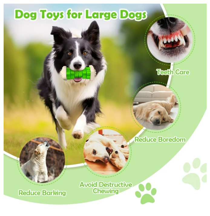 MASBRILL Interactive Dog Chew Toy, Durable Rotatable Dog Toy, Colorful and Sturdy Dental Protection Toy Suitable for Aggressive Chewing Medium and Large Dogs, Dog Intelligence Development and Teeth Cl