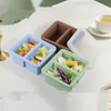 Cross-border double-compartment fresh-keeping box with lid, microwaveable and freezer-safe, food-grade silicone baby food box and lunch box
