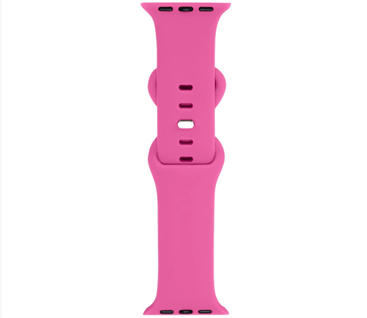 Apple monochrome silicone strap, solid color, butterfly clasp, figure-8 buckle, suitable for Apple iWatch 8 sports Apple watch strap