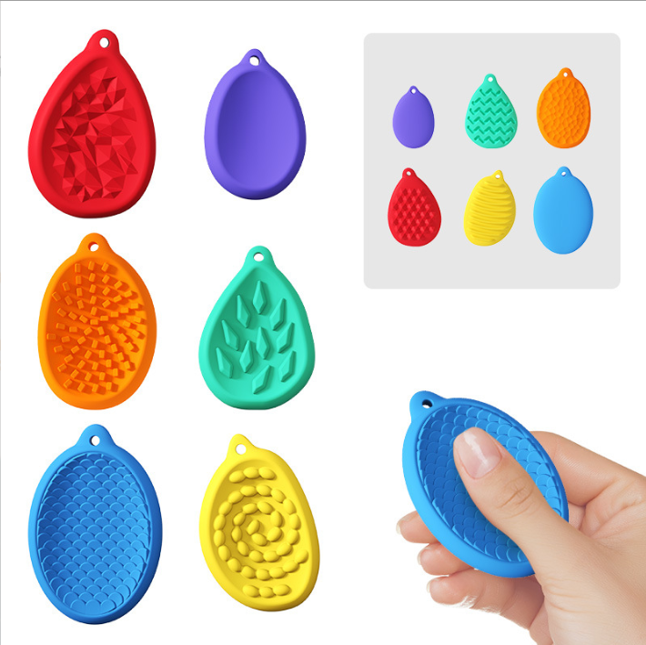 Cross-border New Fidget Toys Children's Stress-Relief Silicone Sensory Stone Soft Texture Stress-Relief Toy