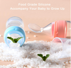 Baby fruit food feeder and mini freezer snack tray, BPA-free silicone feeder for breast milk popsicles, baby safe self-feeding device