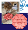 Lotus Mandala Enrichment Feeding Mat - Premium TPE Slow Feeder Dog Lick Mat, Anxiety Relief TPE Feeding Tray, Mandala Pattern Slow Feeding Mat for Dogs, 8-Inch Lotus Design Dog Lick Mat, Floral Patter