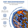 Fun feeding interactive dog bowl, interactive non-slip plastic slow feeding dog bowl, lick stacking interactive puzzle game and slow feeder, lick stacking interactive puzzle game and slow feeder