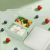 Cross-border double-compartment fresh-keeping box with lid, microwaveable and freezer-safe, food-grade silicone baby food box and lunch box