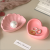 Cross-border new resin silicone mold DIY heart-shaped shell storage box candle cup decoration plaster mold