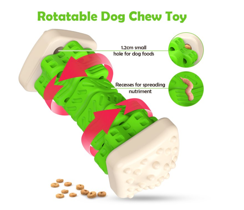 MASBRILL Interactive Dog Chew Toy, Durable Rotatable Dog Toy, Colorful and Sturdy Dental Protection Toy Suitable for Aggressive Chewing Medium and Large Dogs, Dog Intelligence Development and Teeth Cl