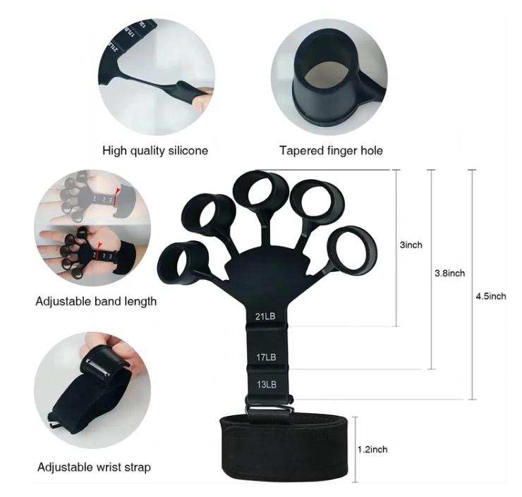 Finger Strengthening Hand Resistance Band Finger Exerciser Grip Trainer Hand Stretching Device Forearm Trainer