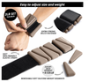 Wrist and ankle weights, adjustable elastic bands for men and women, each weighing 2 pounds or 4 pounds, suitable for running, jogging, walking, yoga, dance, Pilates, aerobic exercise, and strength tr