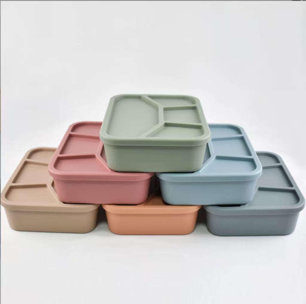 New Food-grade Silicone Storage Box, Microwaveable, Leak-proof Soup Container, Refrigerator Storage Box, Sealed Freezer Box
