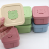 Silicone square baby food container, freezer storage box with lid, ice cube mold box, snack box, children's microwave baby food container