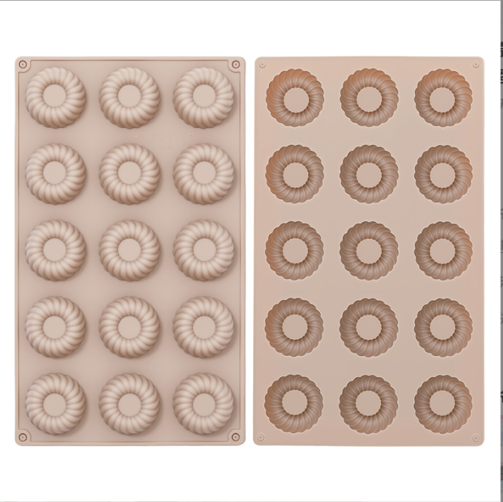 New 15-Cup Pudding Mousse Cake Silicone Mold, Baking Pastry Easy Release, Food-Grade Cookie Mold Cake Mold