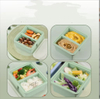 Cross-border double-compartment fresh-keeping box with lid, microwaveable and freezer-safe, food-grade silicone baby food box and lunch box
