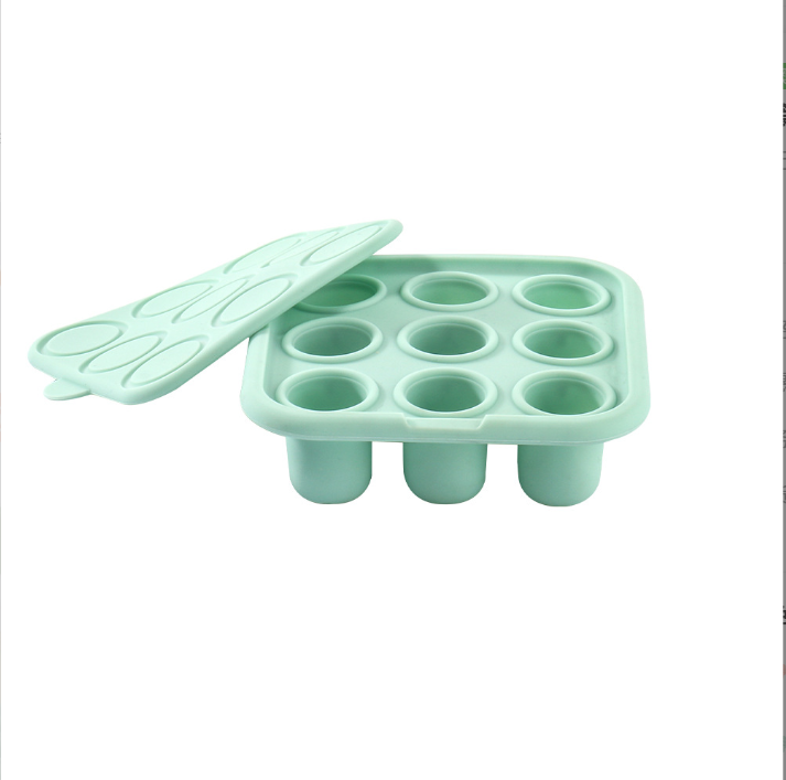 Silicone Baby Food-Grade Ice Cube Teething Toy Infant Teething Supplement Box Food-Grade Frozen Fruit Puree Ice Mold