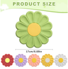Set of 5 Daisy-Shaped Silicone Coasters, Heat-Resistant and Anti-Scald Placemats