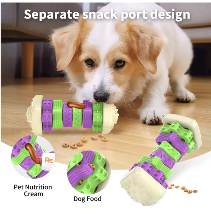MASBRILL Interactive Dog Chew Toy, Durable Rotatable Dog Toy, Colorful and Sturdy Dental Protection Toy Suitable for Aggressive Chewing Medium and Large Dogs, Dog Intelligence Development and Teeth Cl