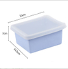 Cross-border double-compartment fresh-keeping box with lid, microwaveable and freezer-safe, food-grade silicone baby food box and lunch box