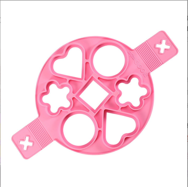 Kitchen Creative Silicone DIY Seven-Hole Pancake Egg Maker Cake Shaping Mold Non-Stick Baking Tool