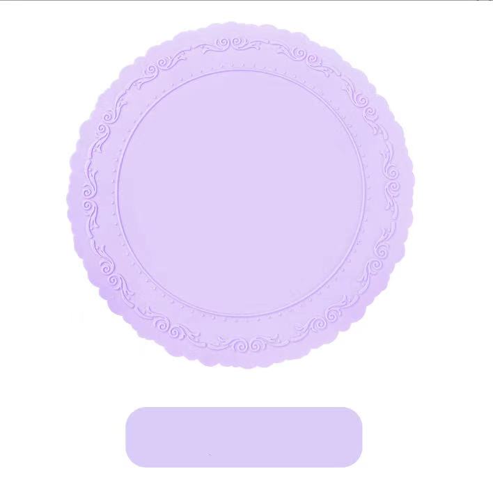 Large silicone placemat European retro embossed dining table non-slip mat household drainage coaster heat insulation mat in stock
