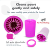 Medium Dog Paw Cleaner, Portable Pet Mud Paw Cleaning Cup, Quickly Cleans 1.5-2.5 Inch Wide Dog Paws, Soft Silicone Bristles Gently Clean Pet Paws, Portable Silicone Pet Paw Cleaning Cup