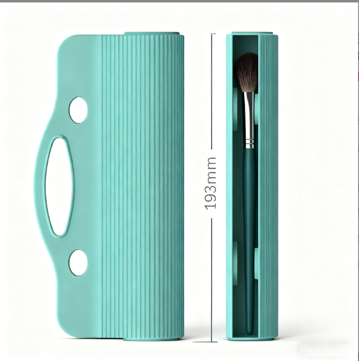 Cross-border new silicone cosmetic bag handheld coin purse waterproof and dustproof travel makeup tool brush storage bag