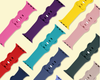 Apple monochrome silicone strap, solid color, butterfly clasp, figure-8 buckle, suitable for Apple iWatch 8 sports Apple watch strap