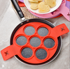 Kitchen Creative Silicone DIY Seven-Hole Pancake Egg Maker Cake Shaping Mold Non-Stick Baking Tool