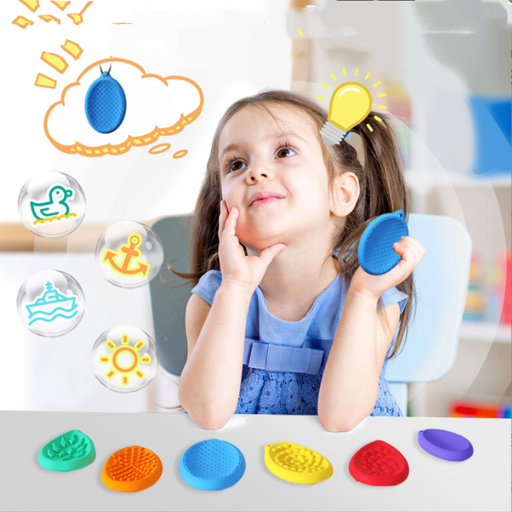 Cross-border New Fidget Toys Children's Stress-Relief Silicone Sensory Stone Soft Texture Stress-Relief Toy