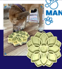 Lotus Mandala Enrichment Feeding Mat - Premium TPE Slow Feeder Dog Lick Mat, Anxiety Relief TPE Feeding Tray, Mandala Pattern Slow Feeding Mat for Dogs, 8-Inch Lotus Design Dog Lick Mat, Floral Patter